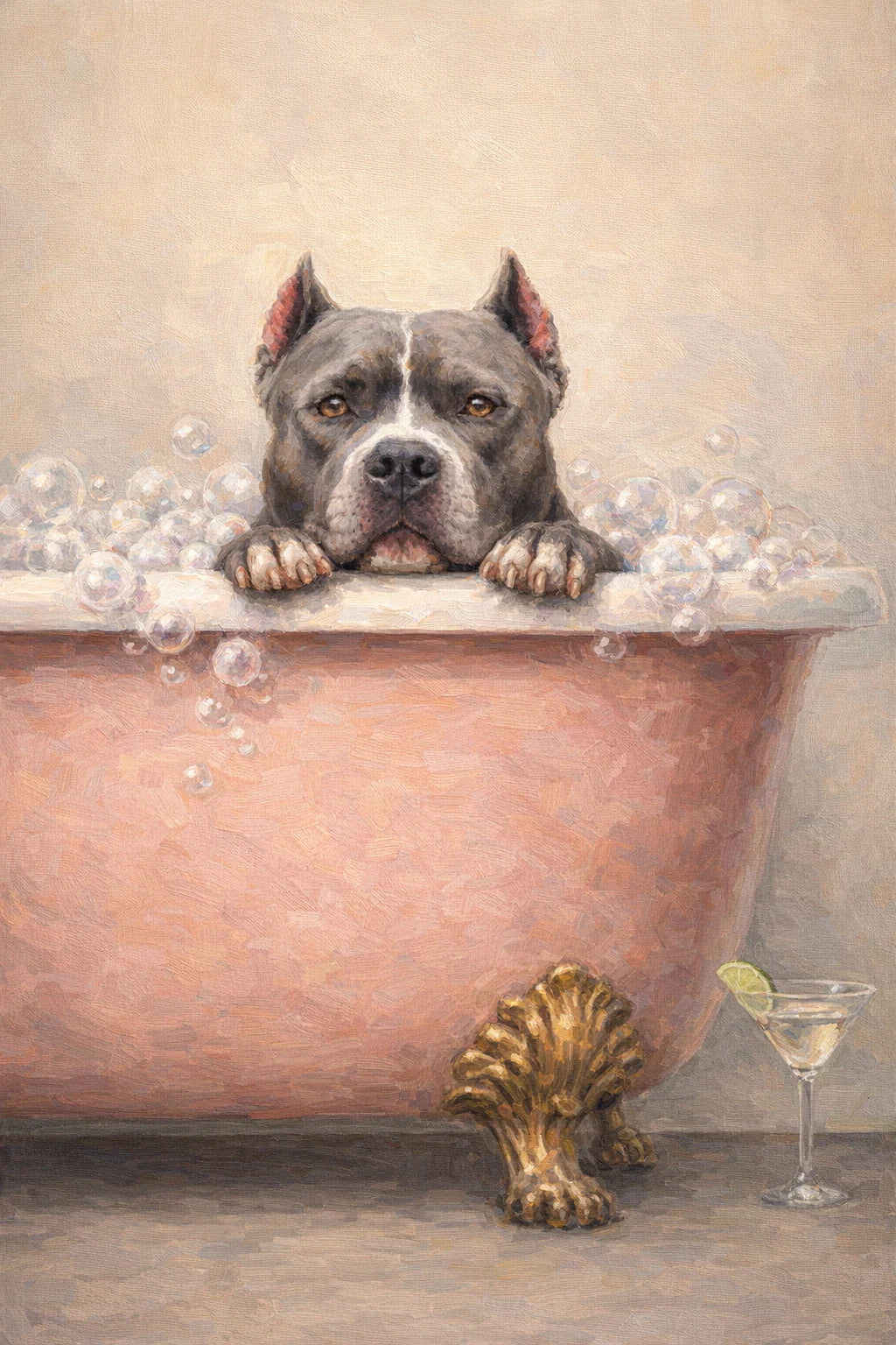 Bubblebath Pink personalised portrait