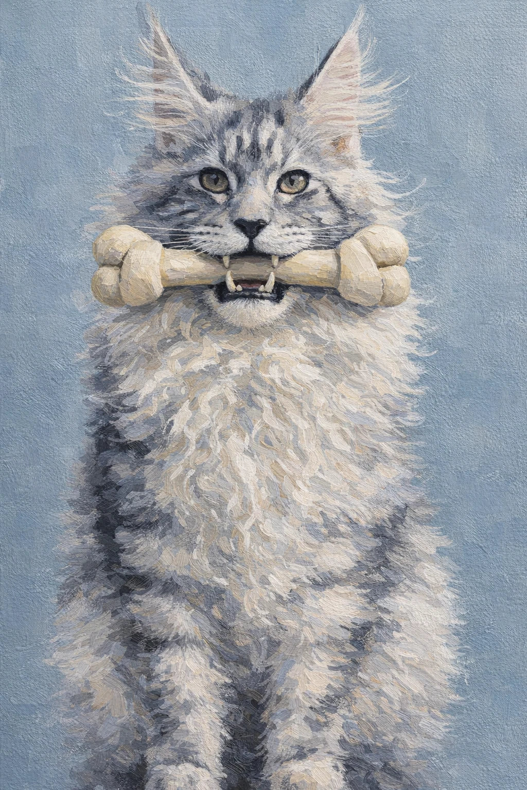Dog & Bone Blue personalised portrait