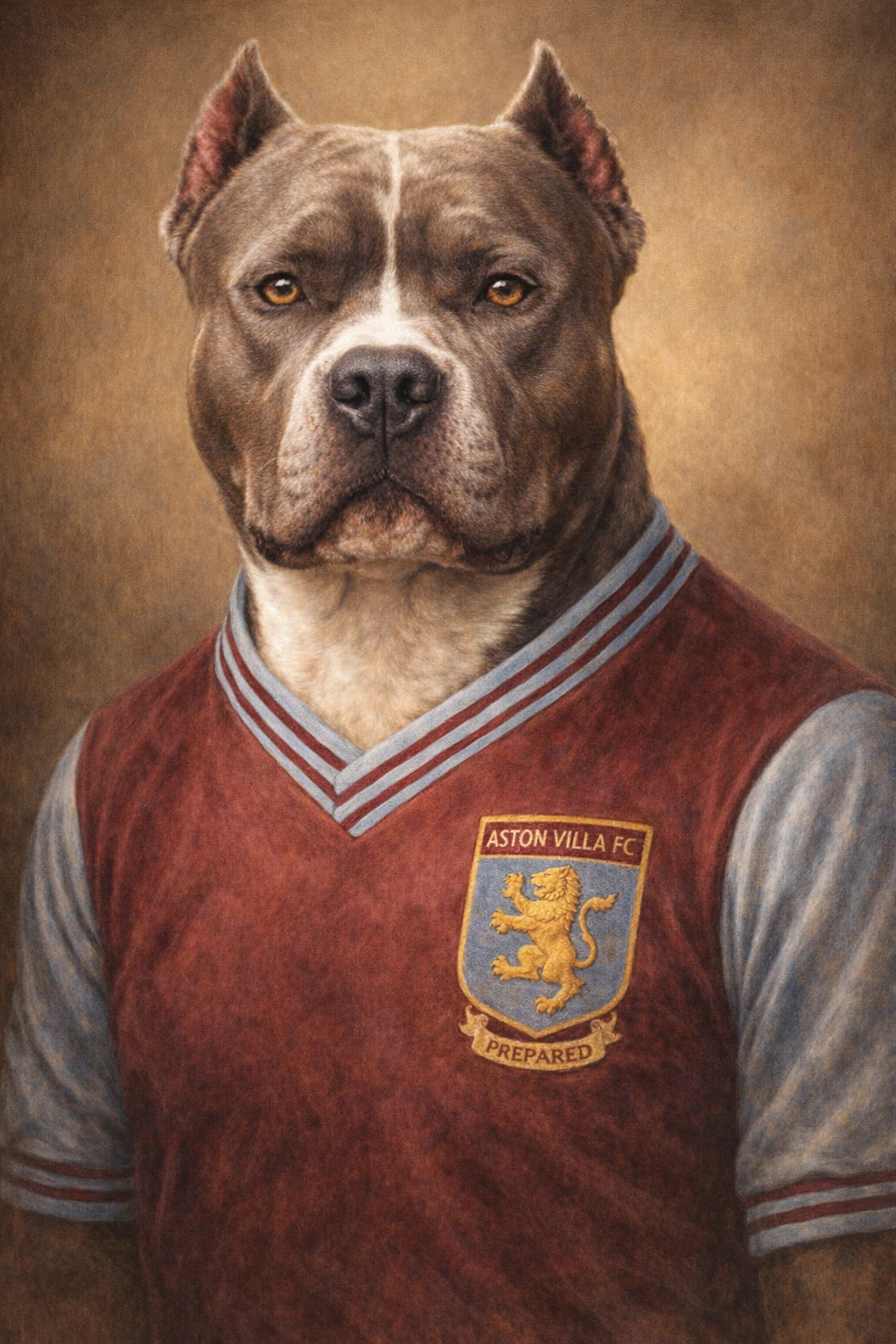 Retro Football — Aston Villa personalised portrait