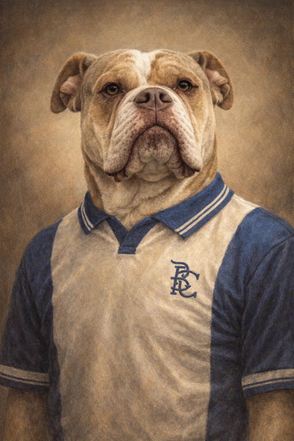 Retro Football — Birmingham City personalised portrait