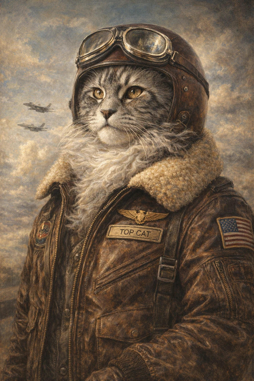 The Top Gun Pilot personalised portrait