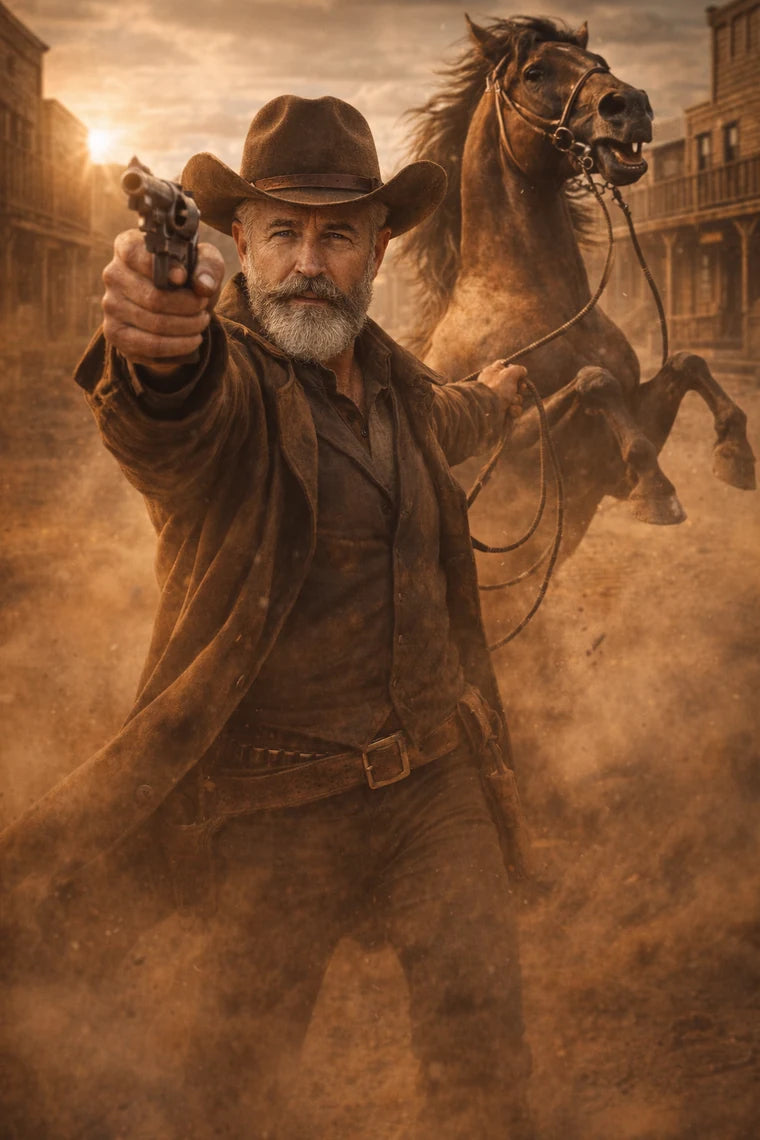 The Classic Cowboy personalised portrait