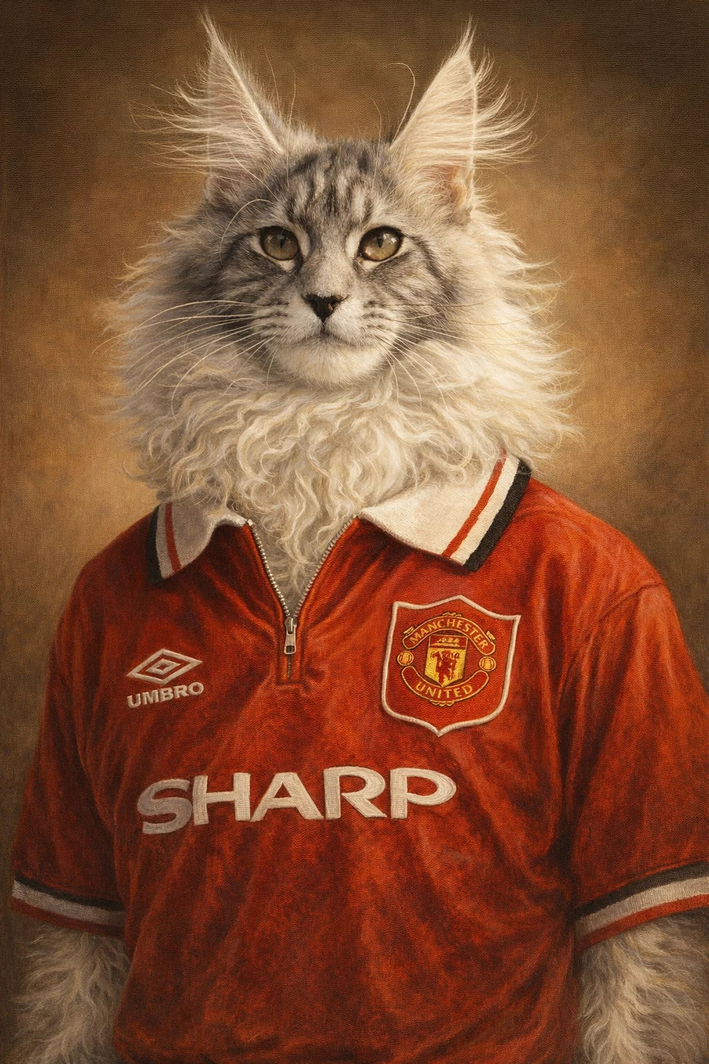 Retro Football — Man Utd personalised portrait