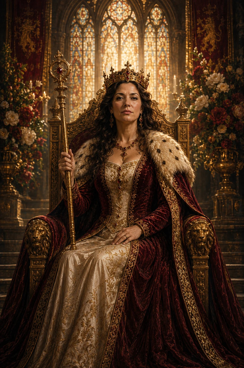 The Throne Queen personalised portrait