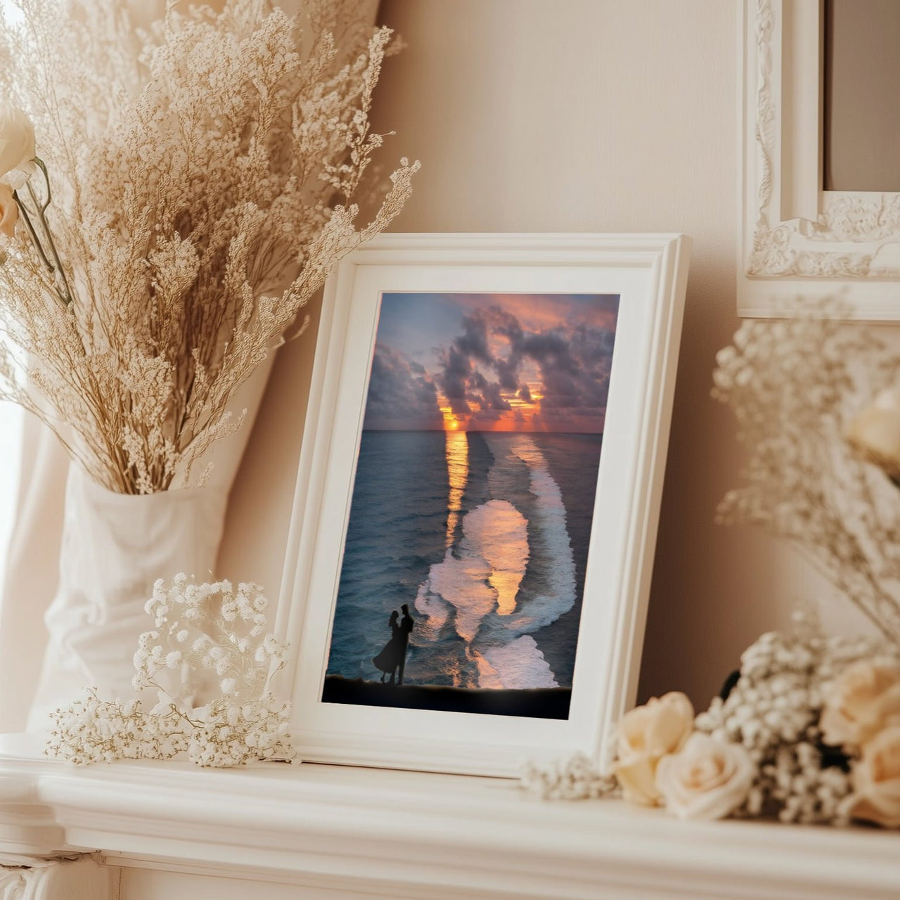 Ocean Sunset Illusion Print