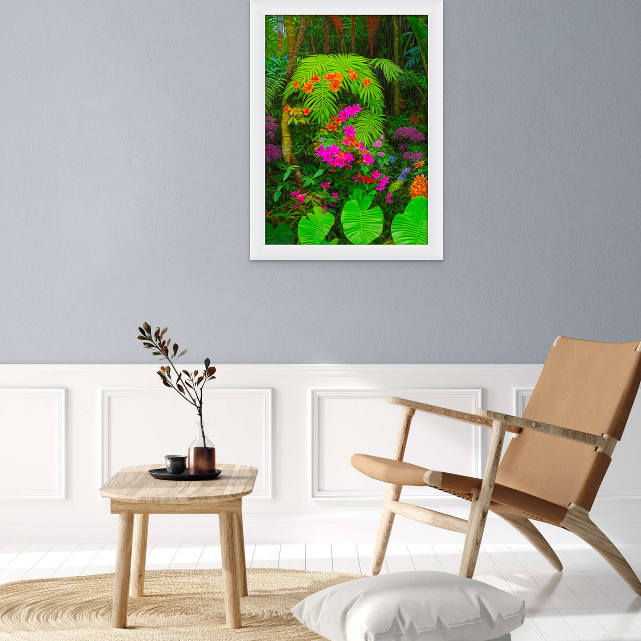 Vibrant Jungle Illusion Print