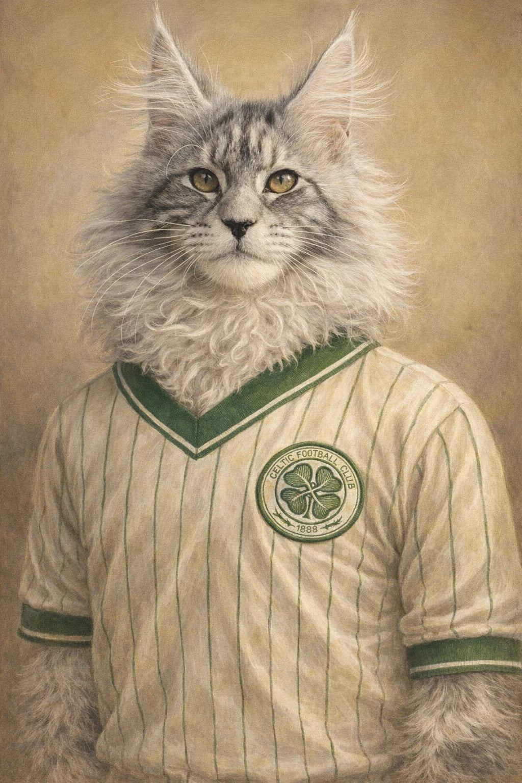 Retro Football — Celtic portrait style