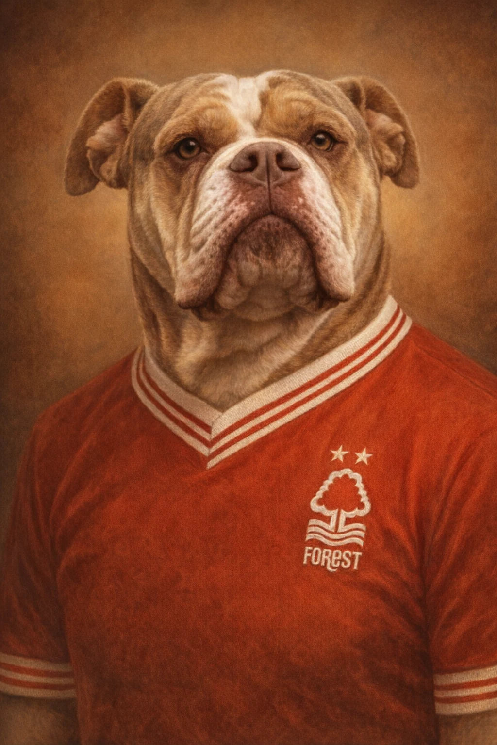 Retro Football — Notts Forest portrait style