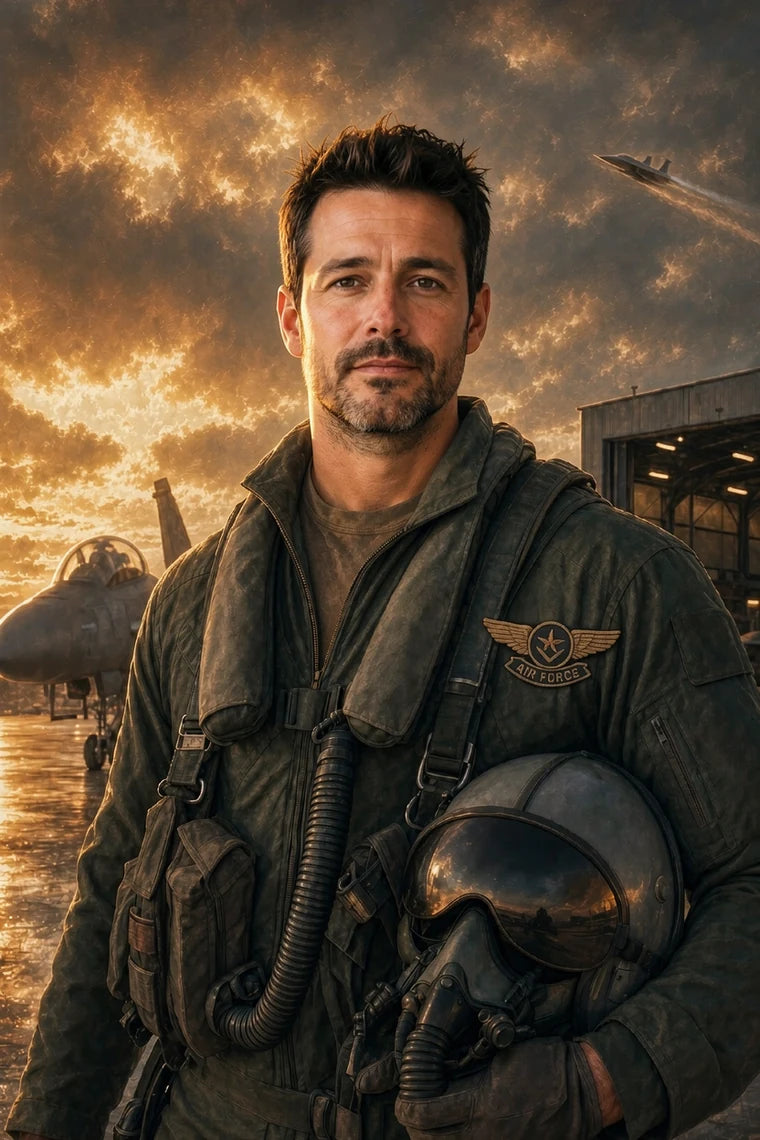 The Fighter Pilot personalised portrait