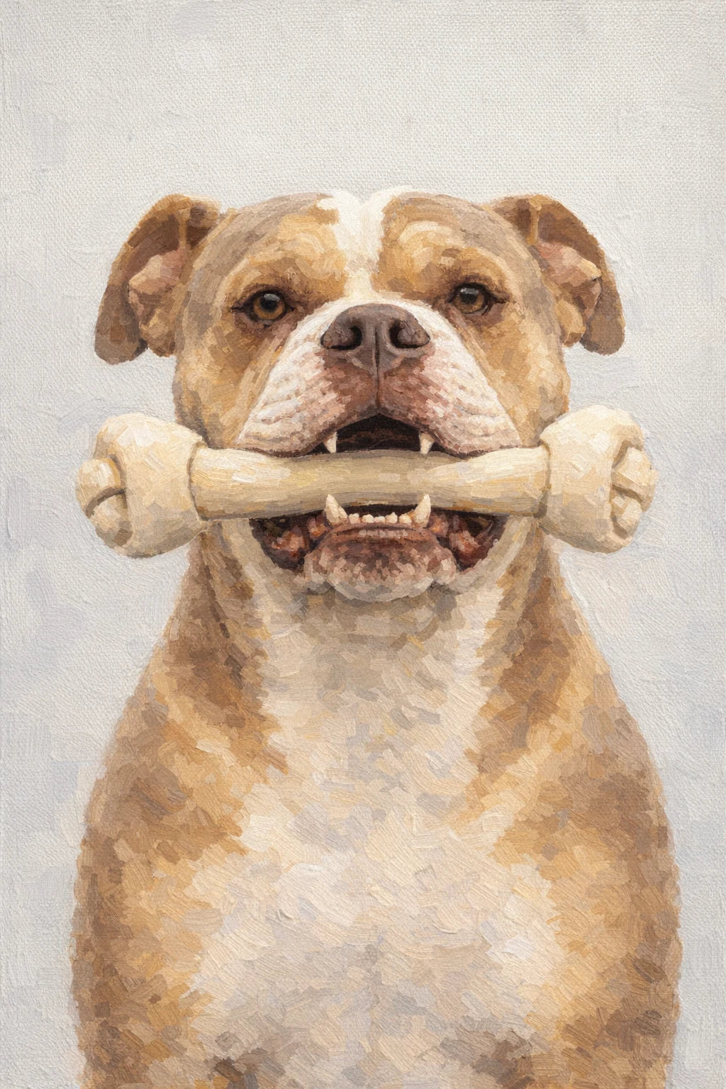 Dog & Bone White personalised portrait