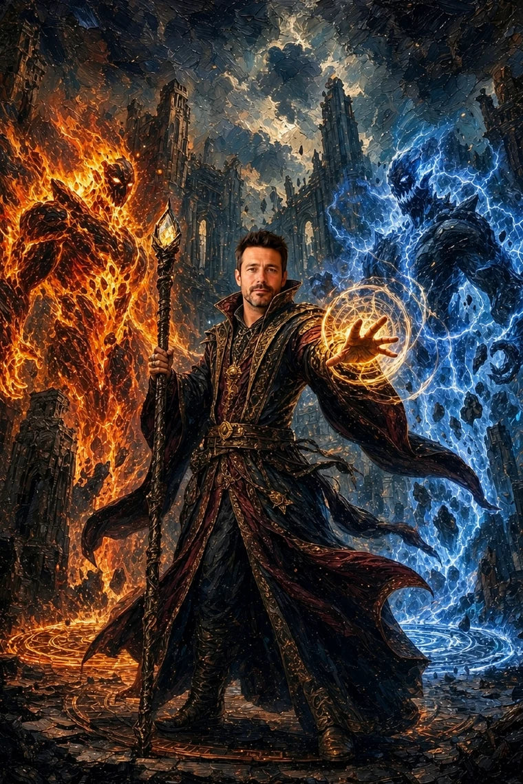 The Warlock personalised portrait style